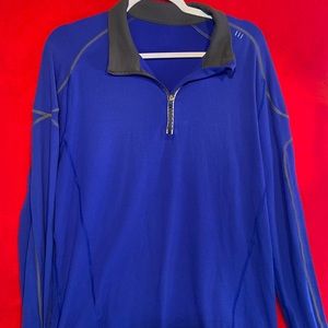 Lululemon Bright Blue Men’s quarter zip Athletic sweater size XL